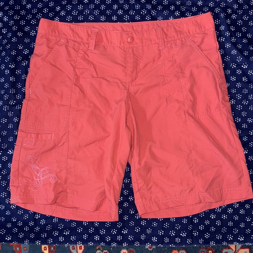 Columbia 10 Brick Red ULTRA LIGHT Quick Dry Nylon Hike/Camp Utility Shorts
